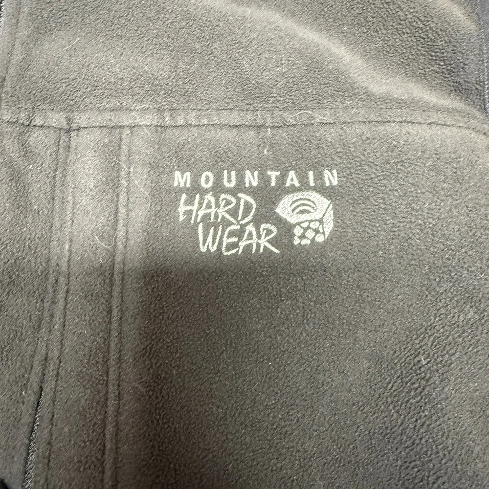 Mountain Hard‎ Wear Mens Fleece Vest Size L Black Full Zip Outdoor Hiking